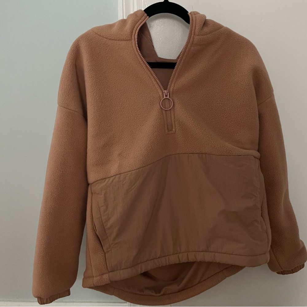 Fabletics Peach Half Zip Sweater (S)